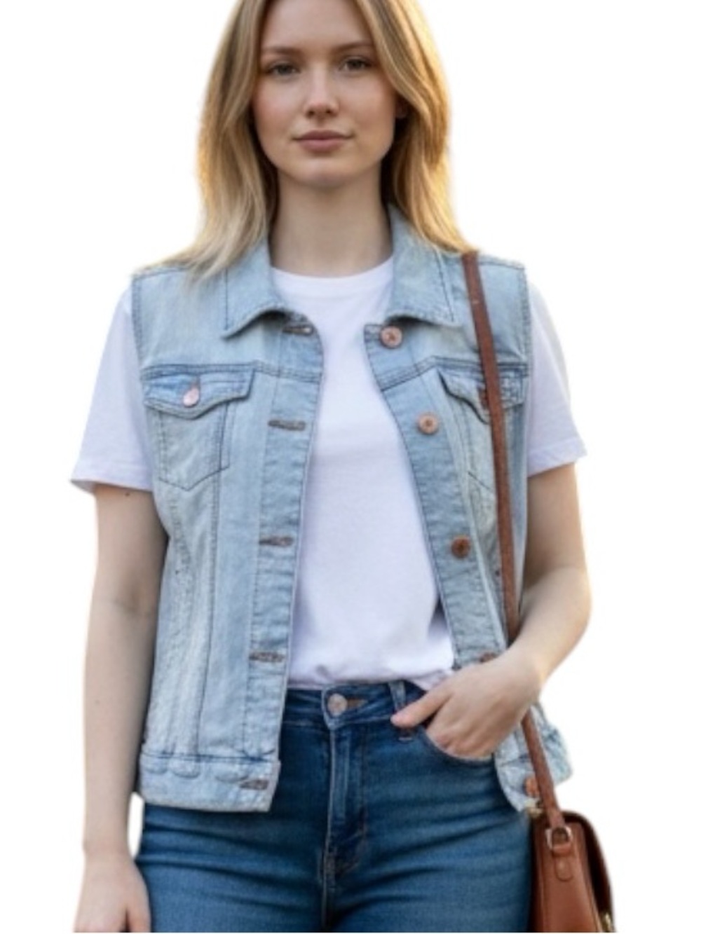 MNG JEANS: Women’s Denim Vest - Size Small
